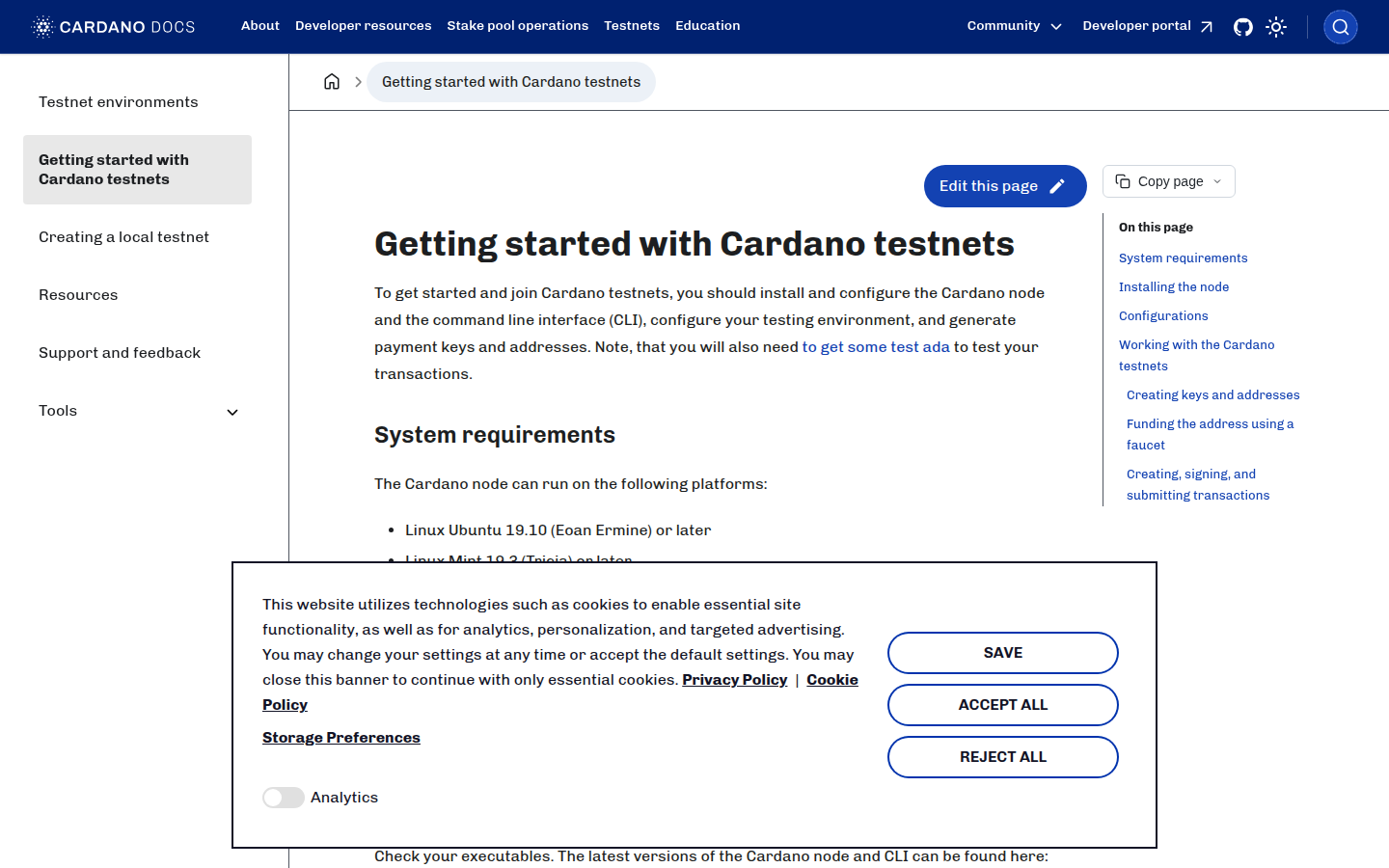 Cardano docs