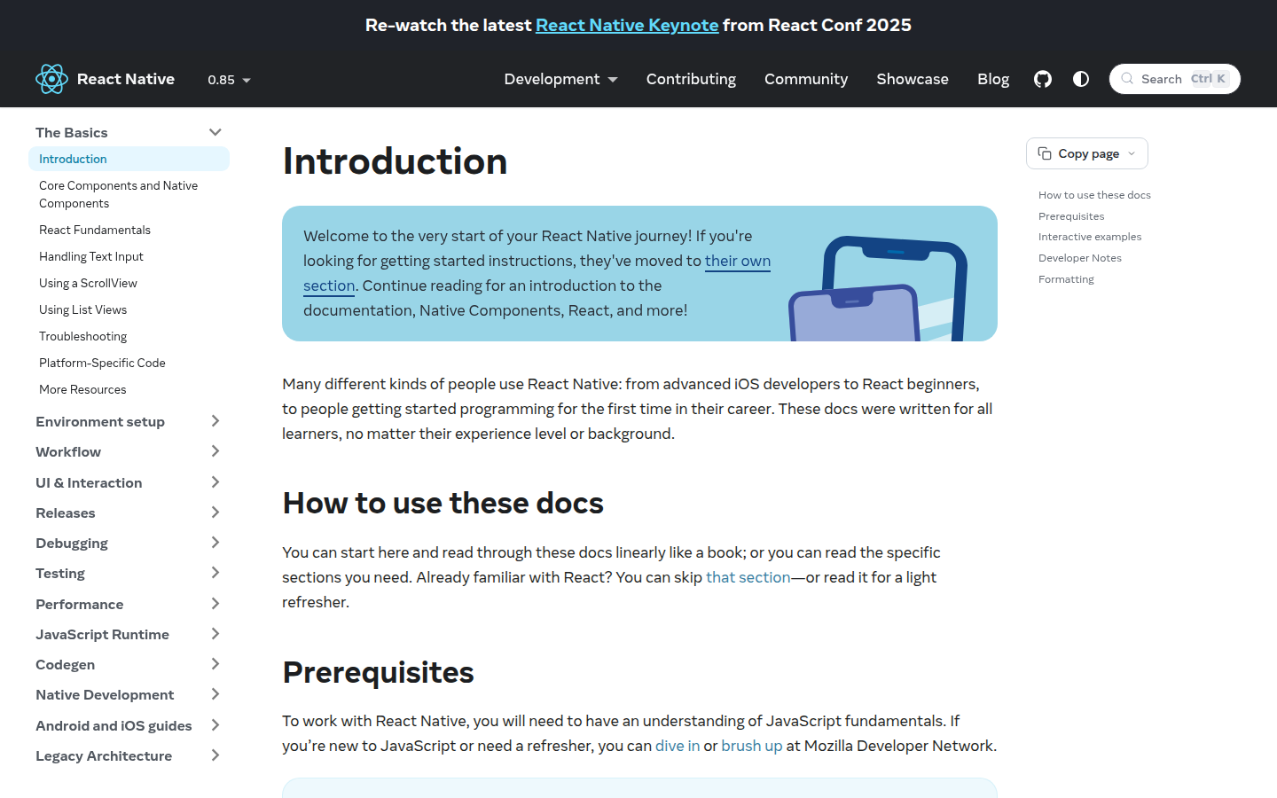 React Native docs